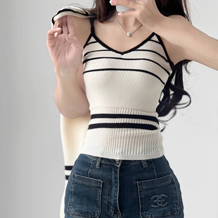 ストライプキャミニットアンサンブル