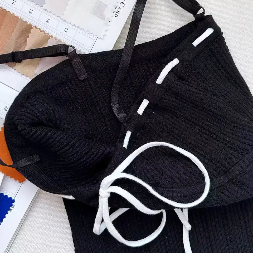 コントラストレースリボンアンサンブル