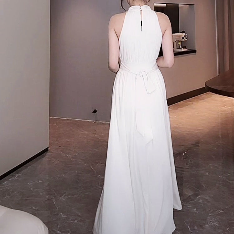 ホルターネックスリットロングドレス