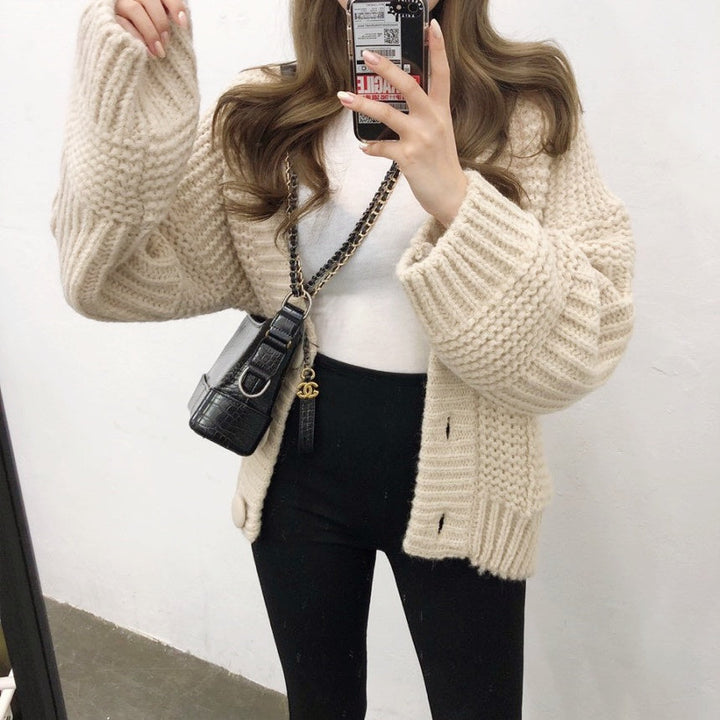 Vネックルーズカーディガン