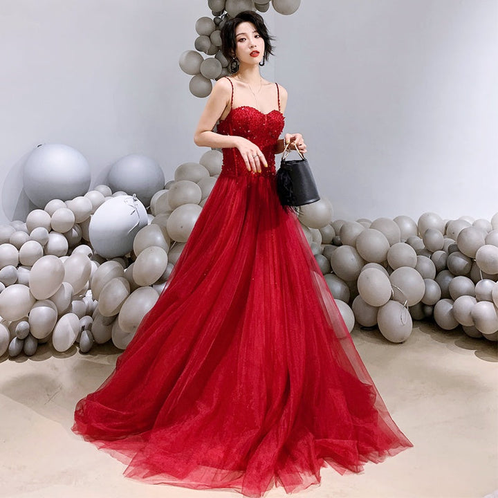 ハイエンドビジューシフォンドレス