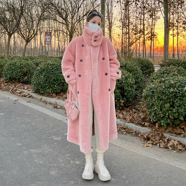 ハイネックファーロングコート