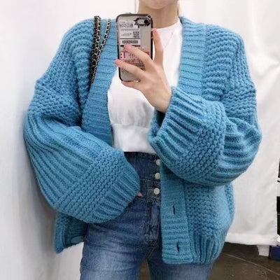 Vネックルーズカーディガン