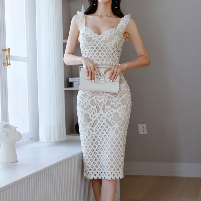ハイエンドレースタイトドレス