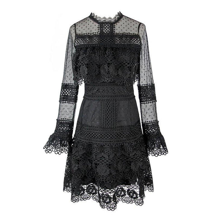 フレンチシースルーレースドレス