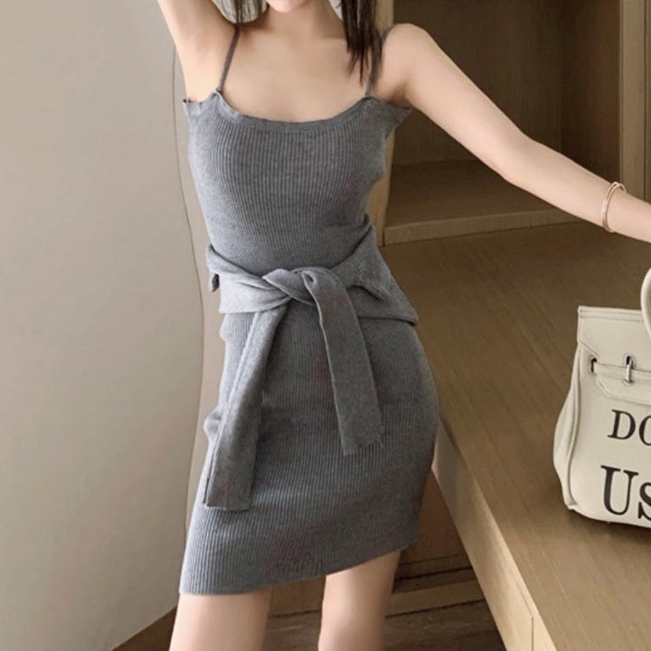 レイヤードキャミニットワンピース