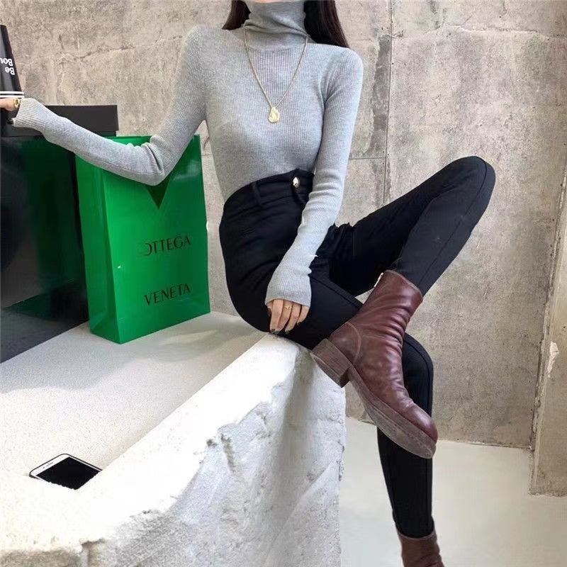 ハイウエスト裏起毛レギンスパンツ