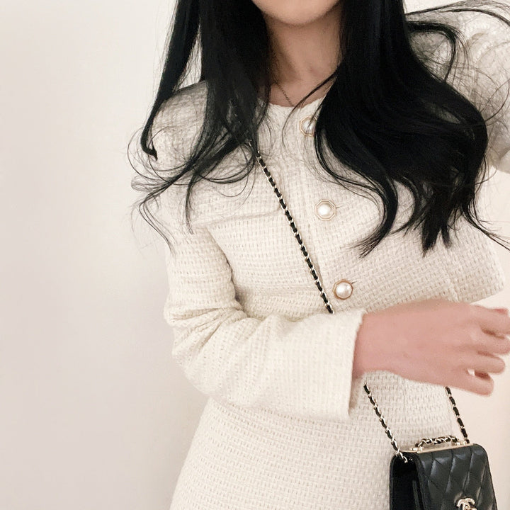 クロップドツイードジャケットスカートセットアップ