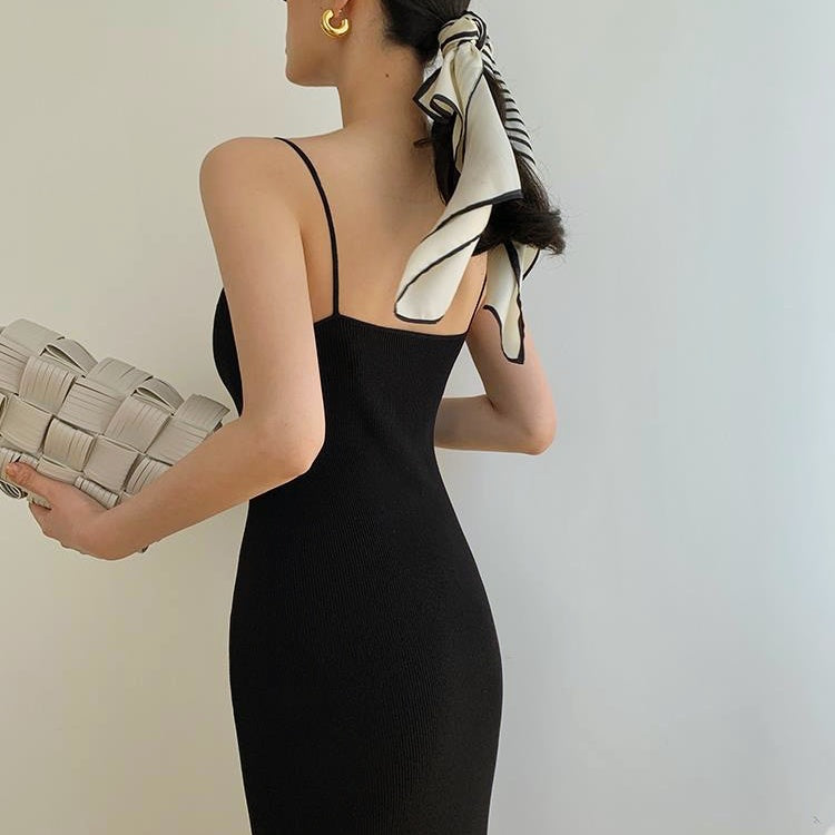 フレンチタイトロングワンピース