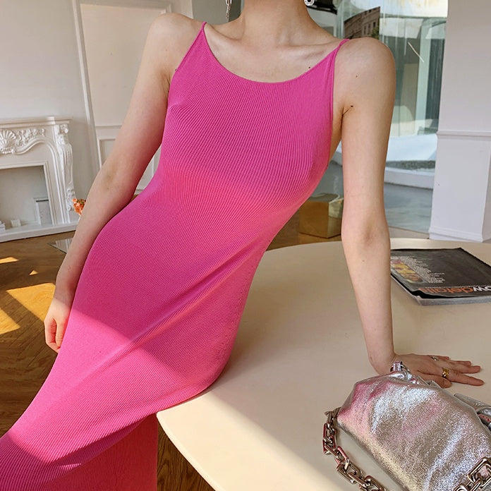 フレンチタイトロングワンピース