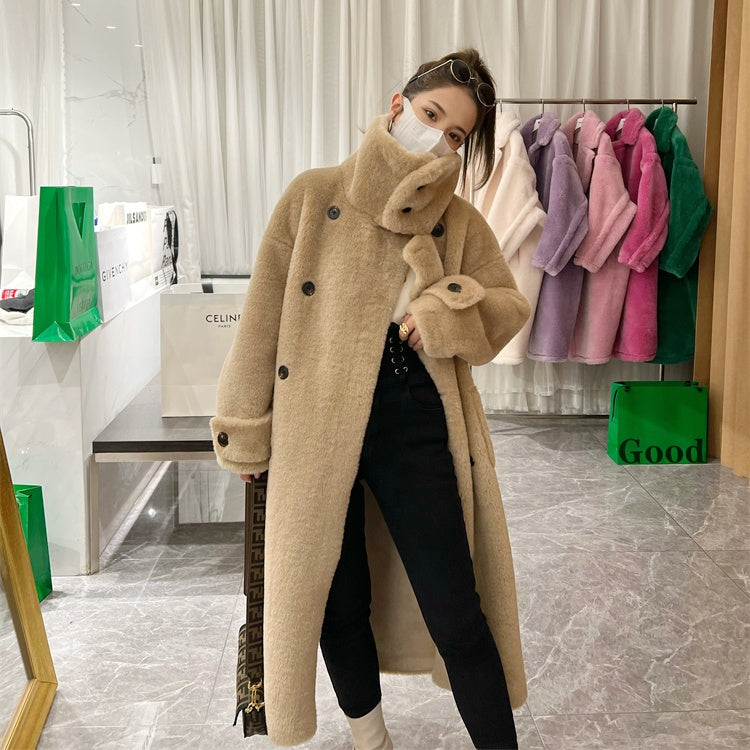 ハイネックファーロングコート