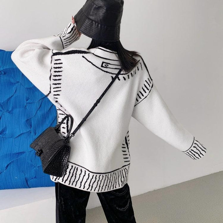 フェイクアートカーディガン