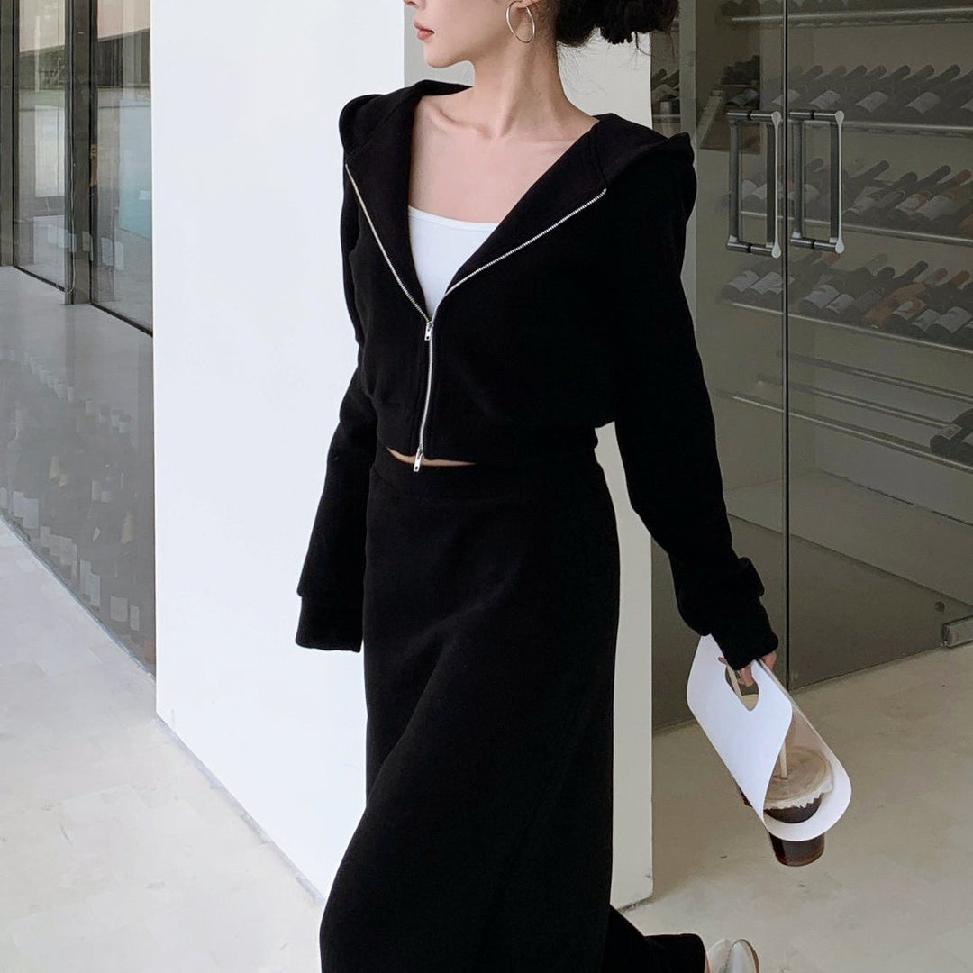 スウェットフーディースカートセットアップ