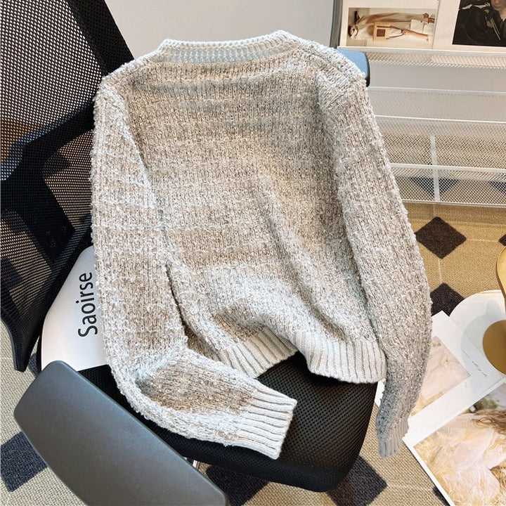 ツイードライクカラーカーディガン