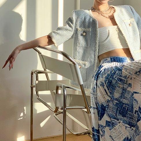 アートプリーツスカート