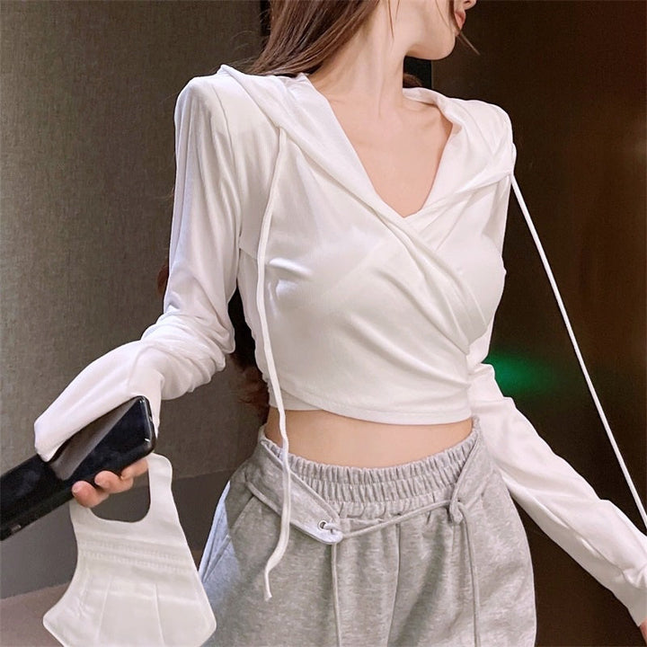 カシュクールスリムフードトップス