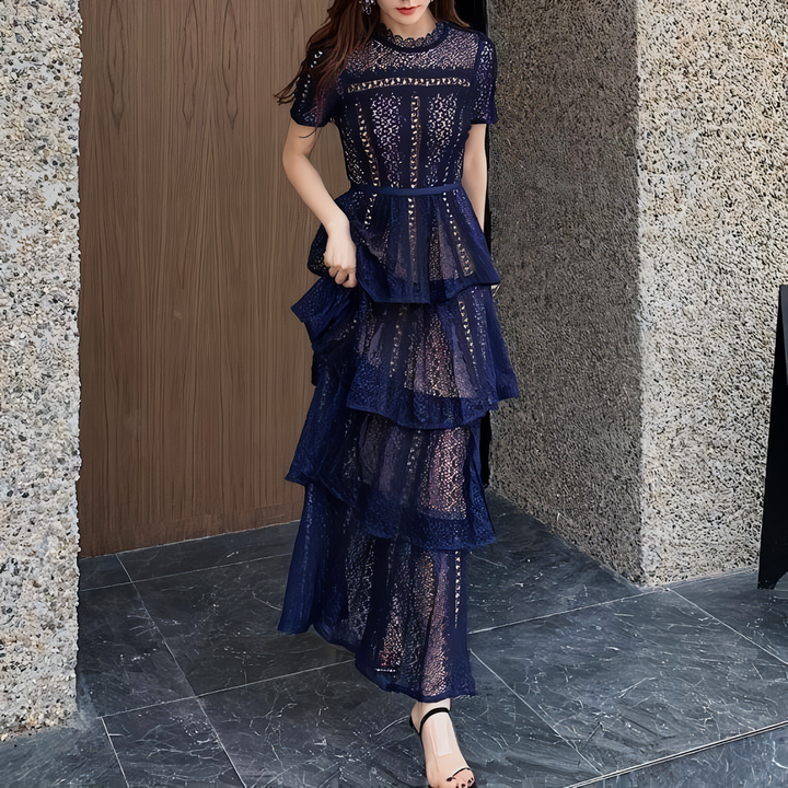 ブリティッシュレースロングドレス