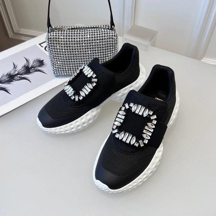 厚底ビジュースニーカー