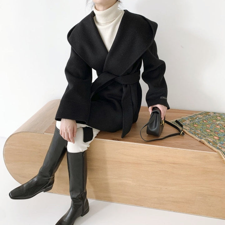 ウエストベルトフーディーコート