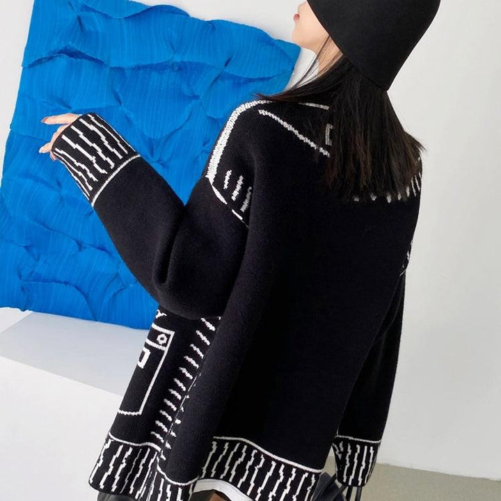 フェイクアートカーディガン