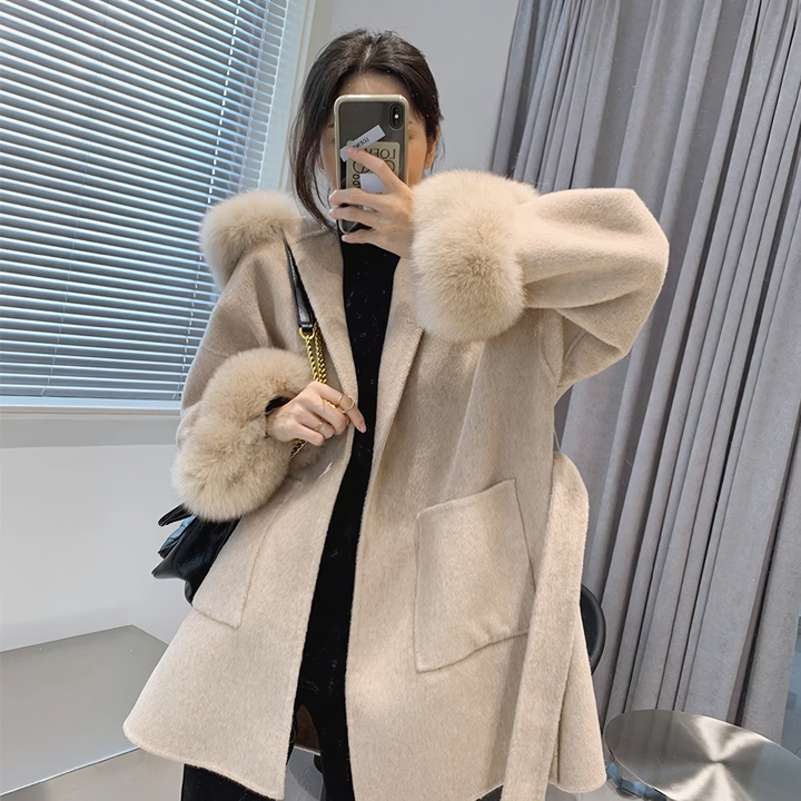 FOXファーカシミヤウールコート