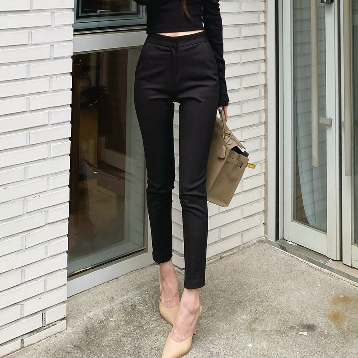 ハイウエストスリムスラックス