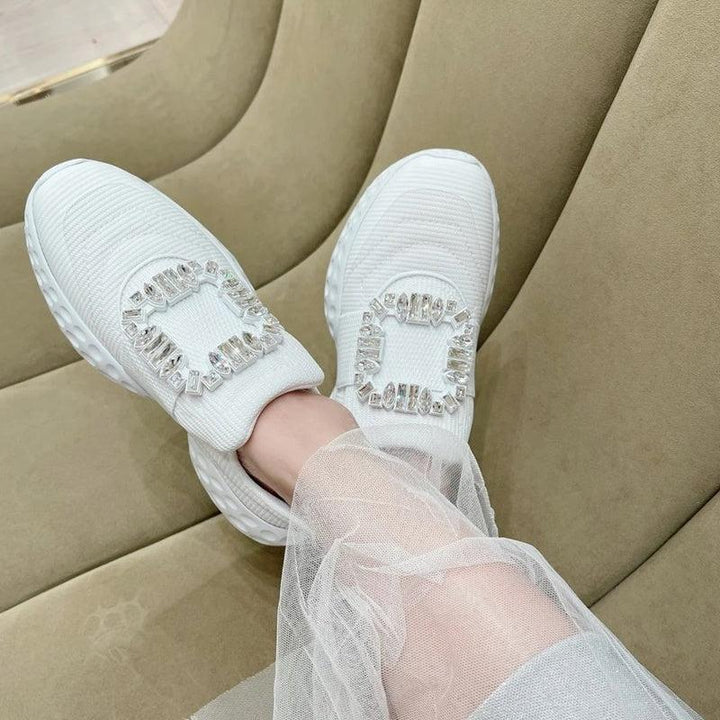 厚底ビジュースニーカー