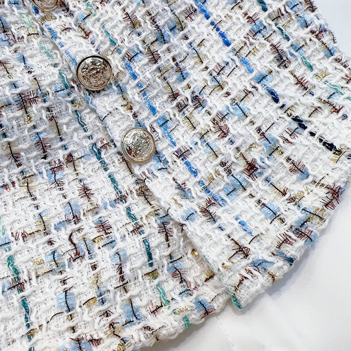 ツイードビスチェコンビシャツ