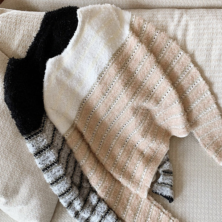 ゴールドバックルボーダーカーディガン