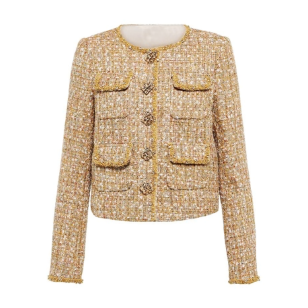 ゴールドツイードジャケットワンピースセット