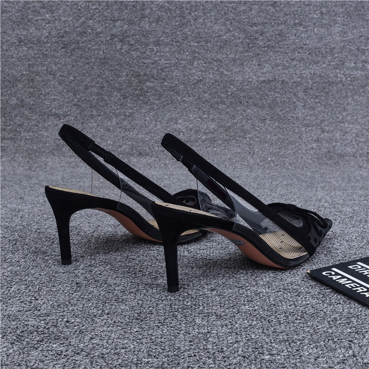 ドット柄メッシュパンプス