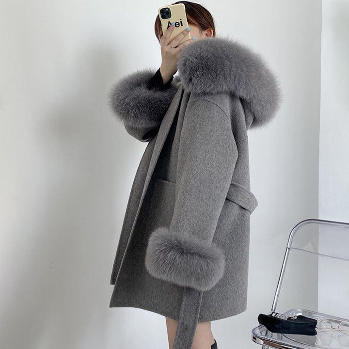 FOXファーカシミヤウールコート