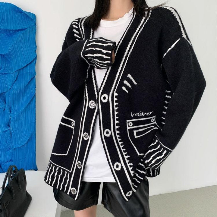 フェイクアートカーディガン