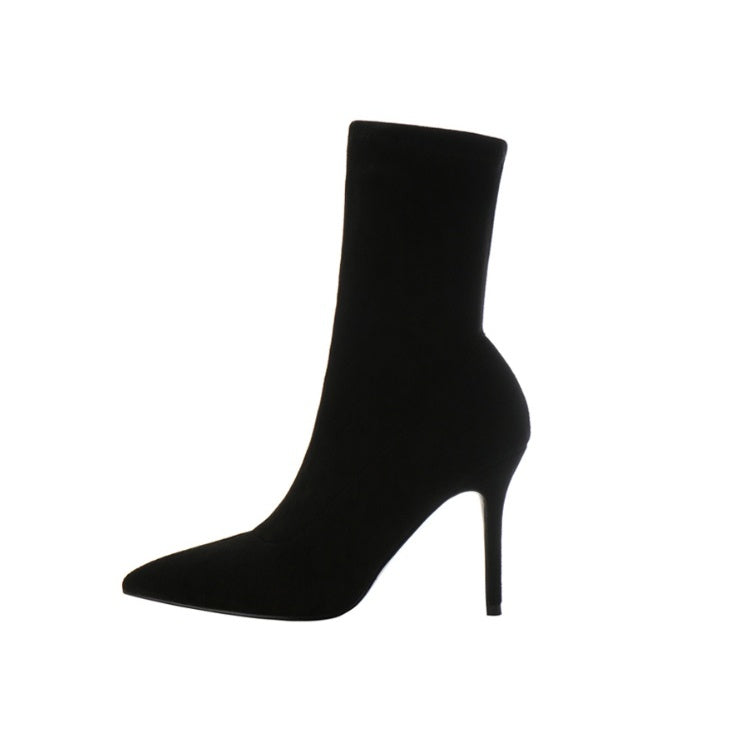 スリムソックスショートブーツ