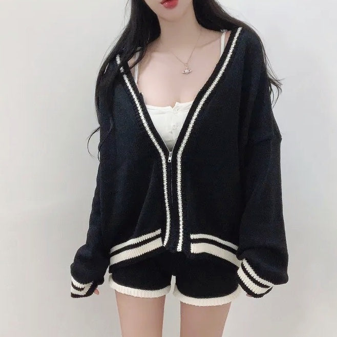 ラインニットショートパンツセットアップ