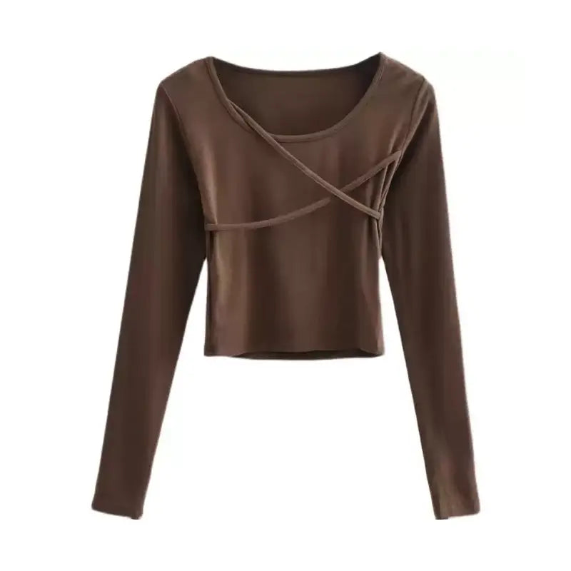 クロスストラップタイトトップス