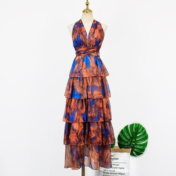 バックオープンシフォンドレス