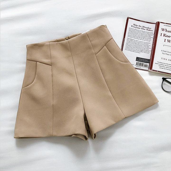 ワイドハイウエストショートパンツ