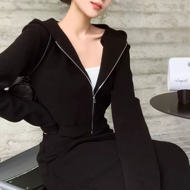 スウェットフーディースカートセットアップ