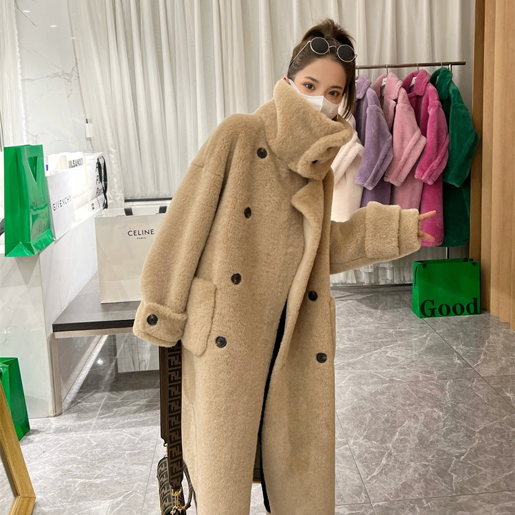 ハイネックファーロングコート