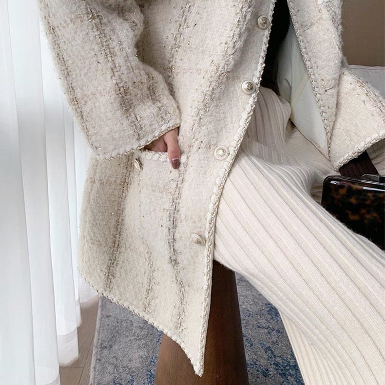 リブニットフレアパンツ