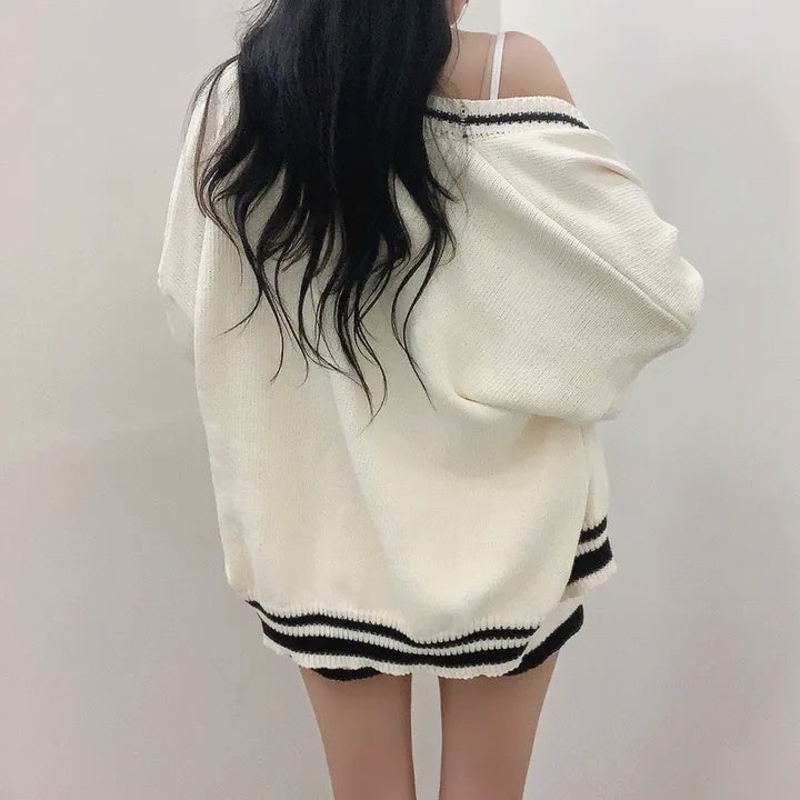 ラインニットショートパンツセットアップ