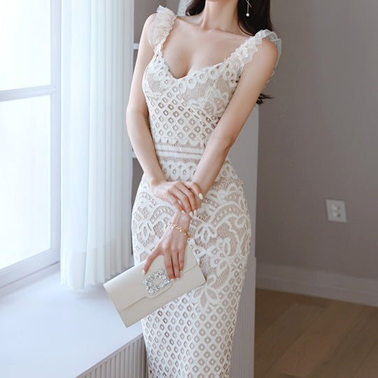 ハイエンドレースタイトドレス