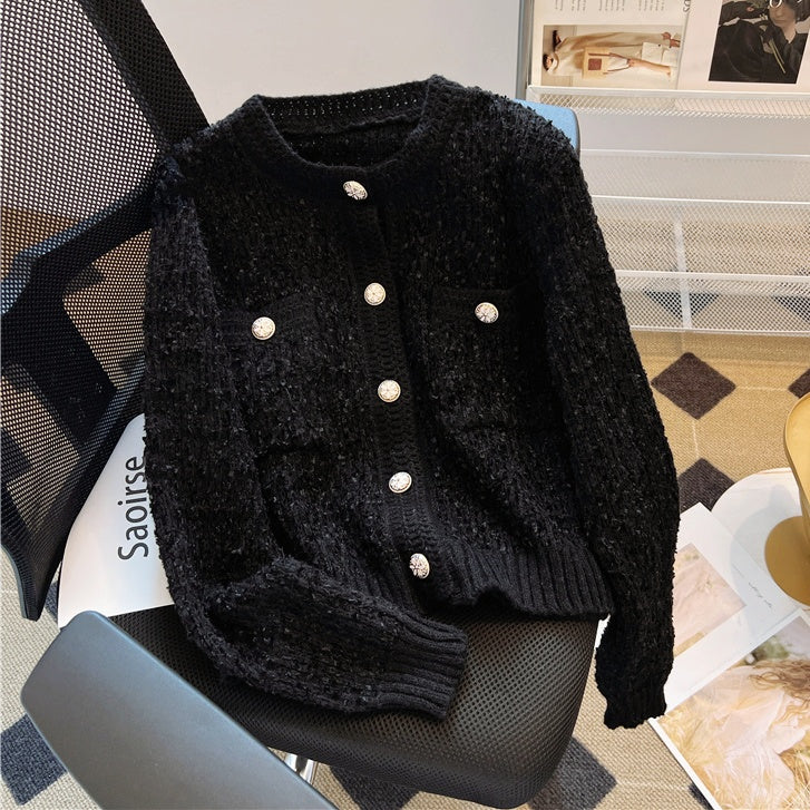 ツイードライクカラーカーディガン