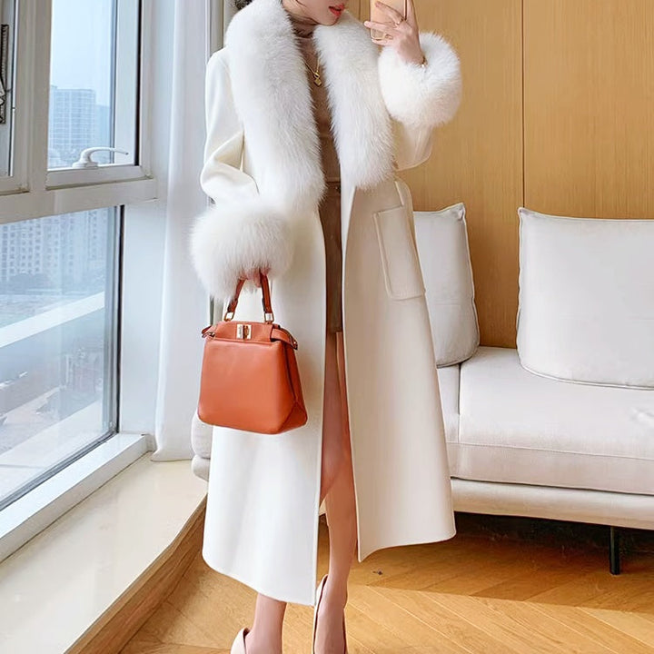 FOXファーパステルカラーロングコート