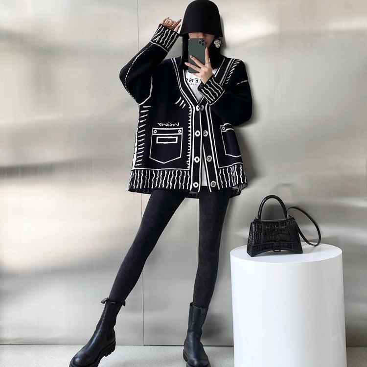 フェイクアートカーディガン