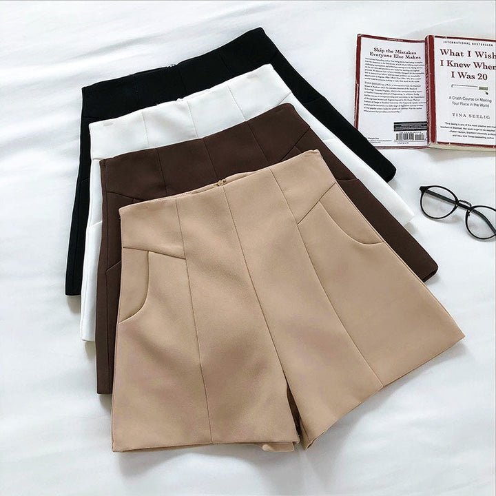 ワイドハイウエストショートパンツ