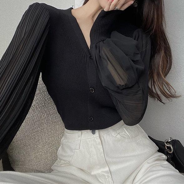 シースループリーツトップス