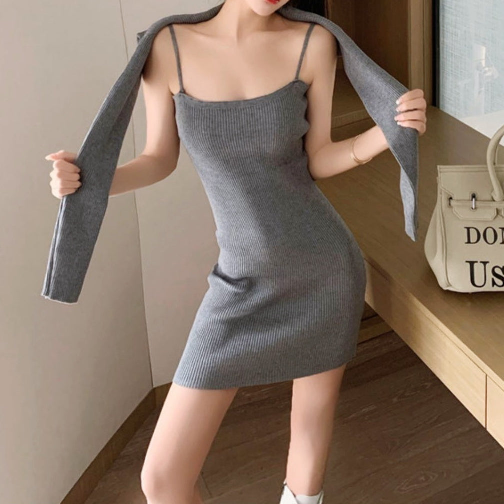 レイヤードキャミニットワンピース