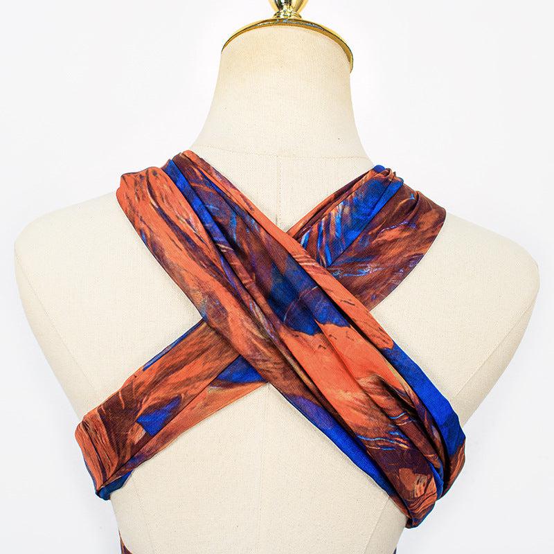 バックオープンシフォンドレス